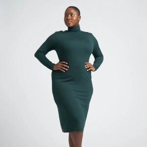 Universal Standard Turtle Neck Long Sleeve Dress, Pine Grove, US Size S (14-16)
